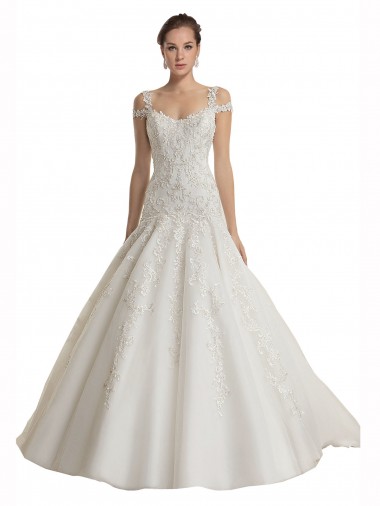 Cheap Off the Shoulder Mermaid Lace Tulle Wedding Dress Perth