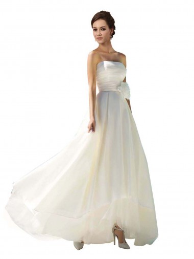 Cheap Strapless A-Line Taffeta Wedding Dress Perth