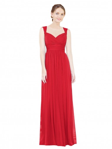 Cheap Full-Length Long Chiffon Bridesmaid Dress with Side Front Slit Perth