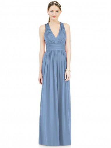 Cheap Sleeveless Cross Strap Back Chiffon Bridesmaid Dress Perth