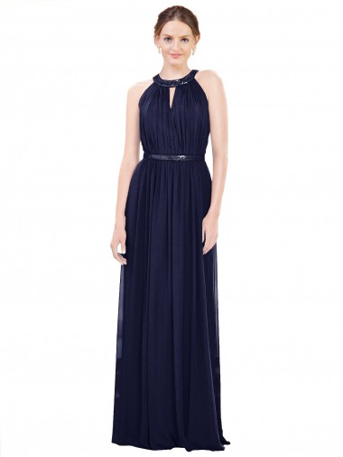 Cheap Vintage Full-Length Sleeveless Chiffon Bridesmaid Dress  Perth