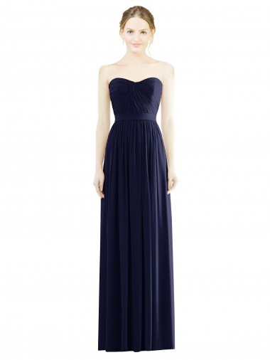 Cheap Low Back Draped Strapless Chiffon Formal Bridesmaid Dress  Perth