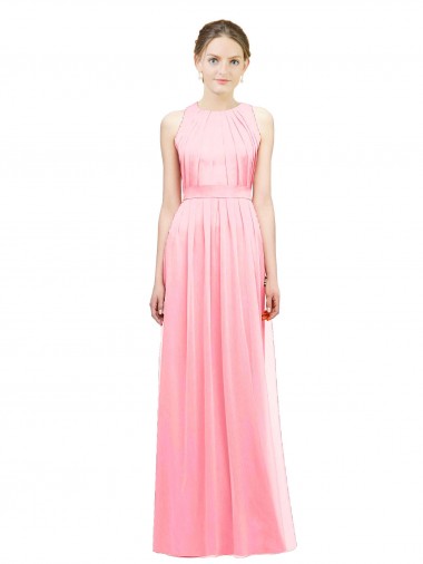 Cheap Sleek Halter Neck Chiffon Bridesmaid Dress  Perth