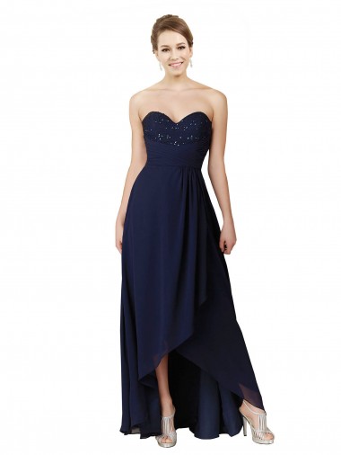 Cheap Sweetheart Neckline Beaded Lace and Chiffon Bridesmaid Dress Perth