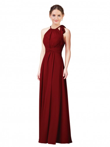 Cheap Luxe Chiffon Bridesmaid Dress with Open Slit In the Back Perth