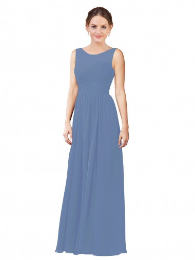 Cheap Luxe Chiffon Bridesmaid Dress with Illusion and Sweetheart Neckline Perth