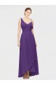 One Shoulder High Low Chiffon Bridesmaid Dress with Wrap Waist