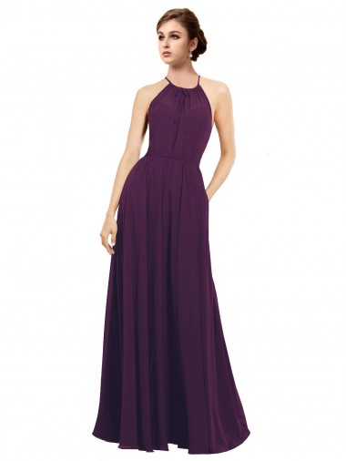 Cheap Elegant Chiffon Bridesmaids Dress with Softly Draped Bodice Perth