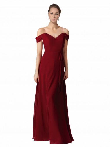 Cheap Chiffon with Beaded Embroidery Bridesmaid Dress Perth