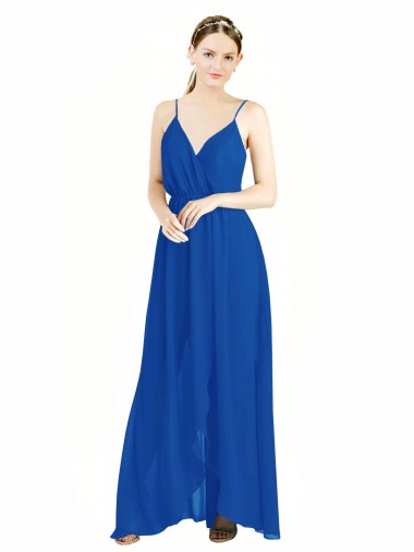 Cheap Sleeveless Surplice Chiffon Bridesmaid Dress with Spaghetti Straps Perth