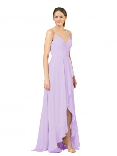 Cheap High-Low Chiffon Bridesmaid Dress with Ruffle Detail Perth