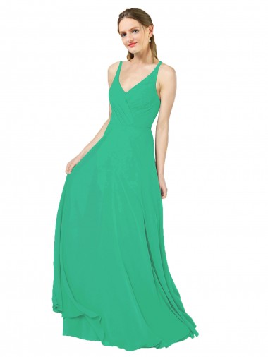 Cheap Classic Chiffon Bridesmaid Dress with Lace-Up Back Perth