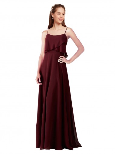 Cheap Chiffon Bridesmaids Dress with Spaghetti Straps Perth