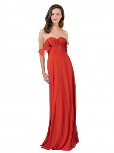 Cheap Chiffon A-Line Bridesmaid Dress with Ruched Bodice Perth