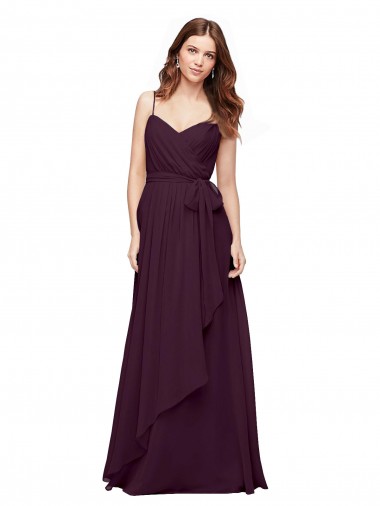 Cheap Wrapped Sweetheart Neckline Long Chiffon Bridesmaid Dress  Perth