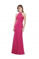 Slim A-Line Long Chiffon Bridesmaid Dress with Strappy Back