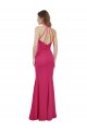 Slim A-Line Long Chiffon Bridesmaid Dress with Strappy Back