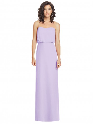 Cheap Full Length Lux Chiffon Blouson Bodice Bridesmaid Dress Perth