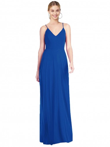 Cheap Criss Cross Back A-Line Chiffon Maxi Bridesmaid Dress Perth