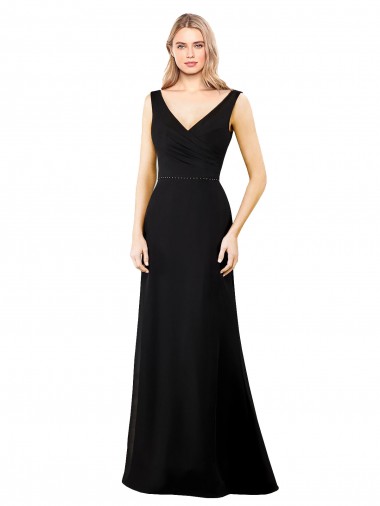Cheap V-Neckline Chiffon Bridesmaid Dress / Prom Dress with Draped Bodice Perth