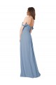 Empire Waist Off the Shoulder Chiffon Bridesmaid Dress with Sweetheart Bodice