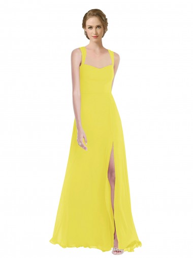Cheap Wide Strap Sweetheart Maxi Bridesmaid Dress Perth