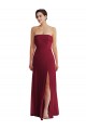 Cuffed Strapless Maxi Formal Bridesmaid Dress with Front Slit
