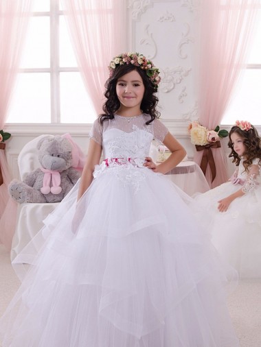 Cheap Ivory Ball Gown Sweetheart Floor Length Flower Girl Dress Perth