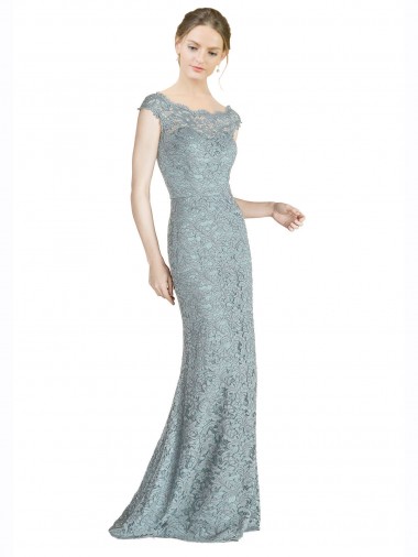 Cheap Off the Shoulder Mermaid Lace Bridesmaid Dress / Prom Dress with Cap Sleeves Perth
