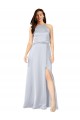 Halter Neck Formal Silky Satin Bridesmaid Dress with Strappy Back