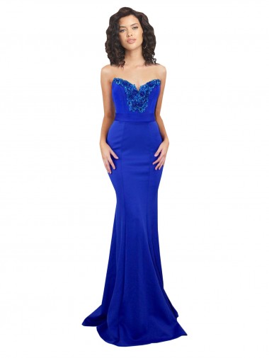Cheap Sweetheart Flower Neckline High Neck Formal Crepe Bridesmaid Dress / Prom Dress Perth