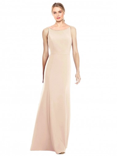Cheap V-Spaghetti Strap Open Back Bateau Neck Trumpet Bridesmaid Dress / Prom Dress Perth