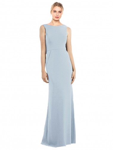 Cheap Draped Backless Crepe Bridesmaid Dress / Prom Dress with Pockets Perth