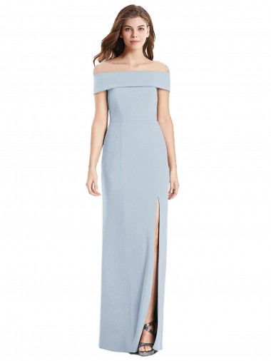 Cheap Cuffed Off the Shoulder Long Trumpet Bridesmaid Dress / Prom Dress Perth