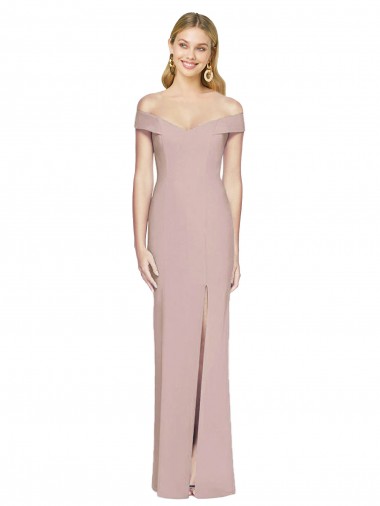 Cheap Off the Shoulder Criss Cross Back Trumpet Bridesmaid Dress / Prom Dress Perth