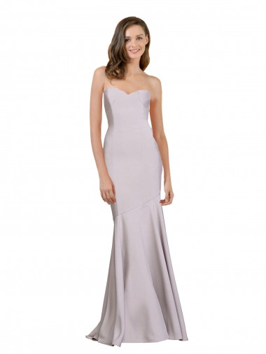 Cheap Crepe Mermaid Bridesmaid Dress / Prom Dress with Low Back Perth