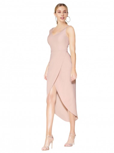 Cheap Knee Length Short Formal Crepe Bridesmaid Dress / Prom Dress Perth