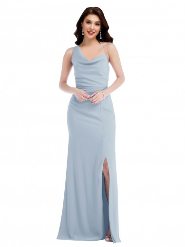 Cheap One Shoulder Draped Cowl Neck Maxi Bridesmaid Dress / Prom Dress Perth
