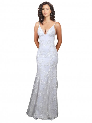 Cheap V-Neckline Backless Floral Patterned Sequin Formal Bridesmaid Dress / Prom Dress Perth